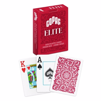 Copag 100% Plastic Poker Elite Jumbo , Röd