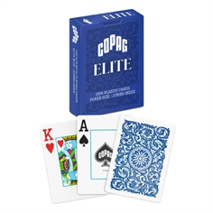 Copag 100% Plastic Poker Elite Jumbo , Blå