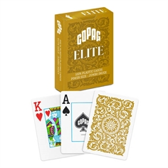 Copag 100% Plastic Poker Elite Jumbo , guld