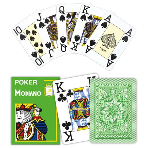 Modiano Poker Cristallo Ljusgrön, Jumbo 