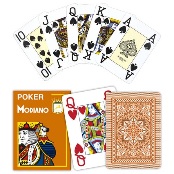 Modiano Poker Cristallo Brown, Jumbo 