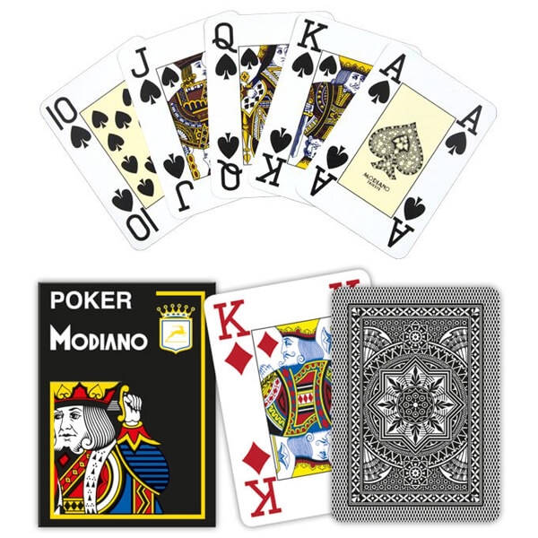 Modiano Poker Cristallo Black, Jumbo 