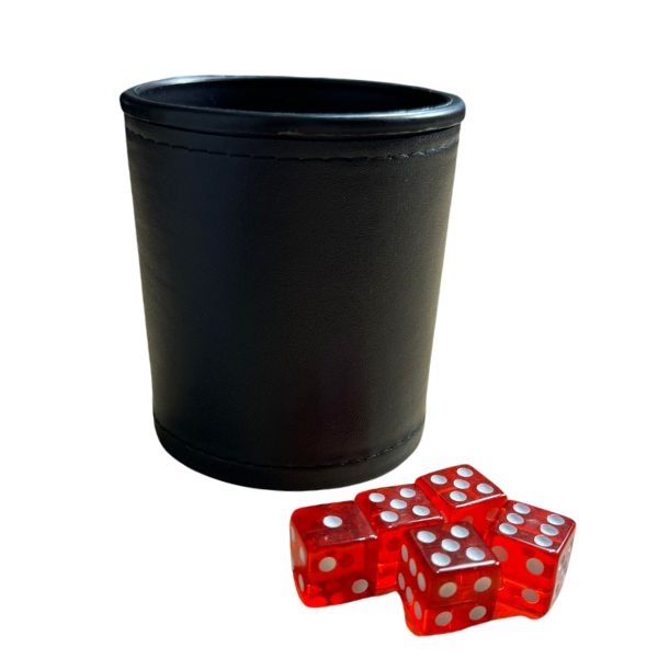 5 stycken Casinotärningar med Tombola Cup