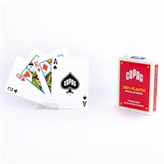 Copag 100% Plastic Poker 2 Corner Regular, Red