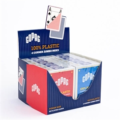 Copag 100% Plastic Poker, 4 Corner Jumbo Index (1 dussin)