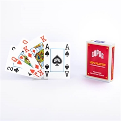 Copag 100% Plastic Poker 4 Corner Jumbo , Röd