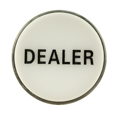 Dealer Button XL - Svart/Vit