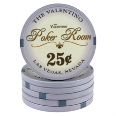 Valentino Poker Room Grey 25 cent