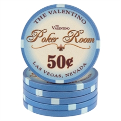 Valentino Poker Room Ljusblå 50 cent